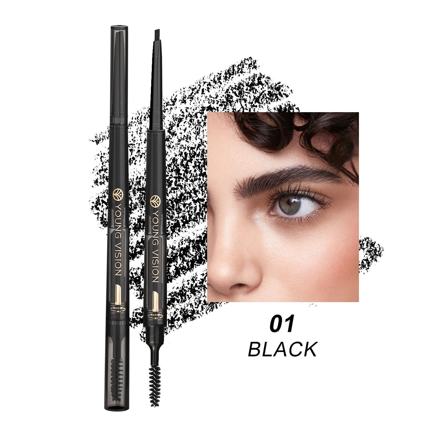 Three In One Eyebrow Pencil Waterproof Smear-proof