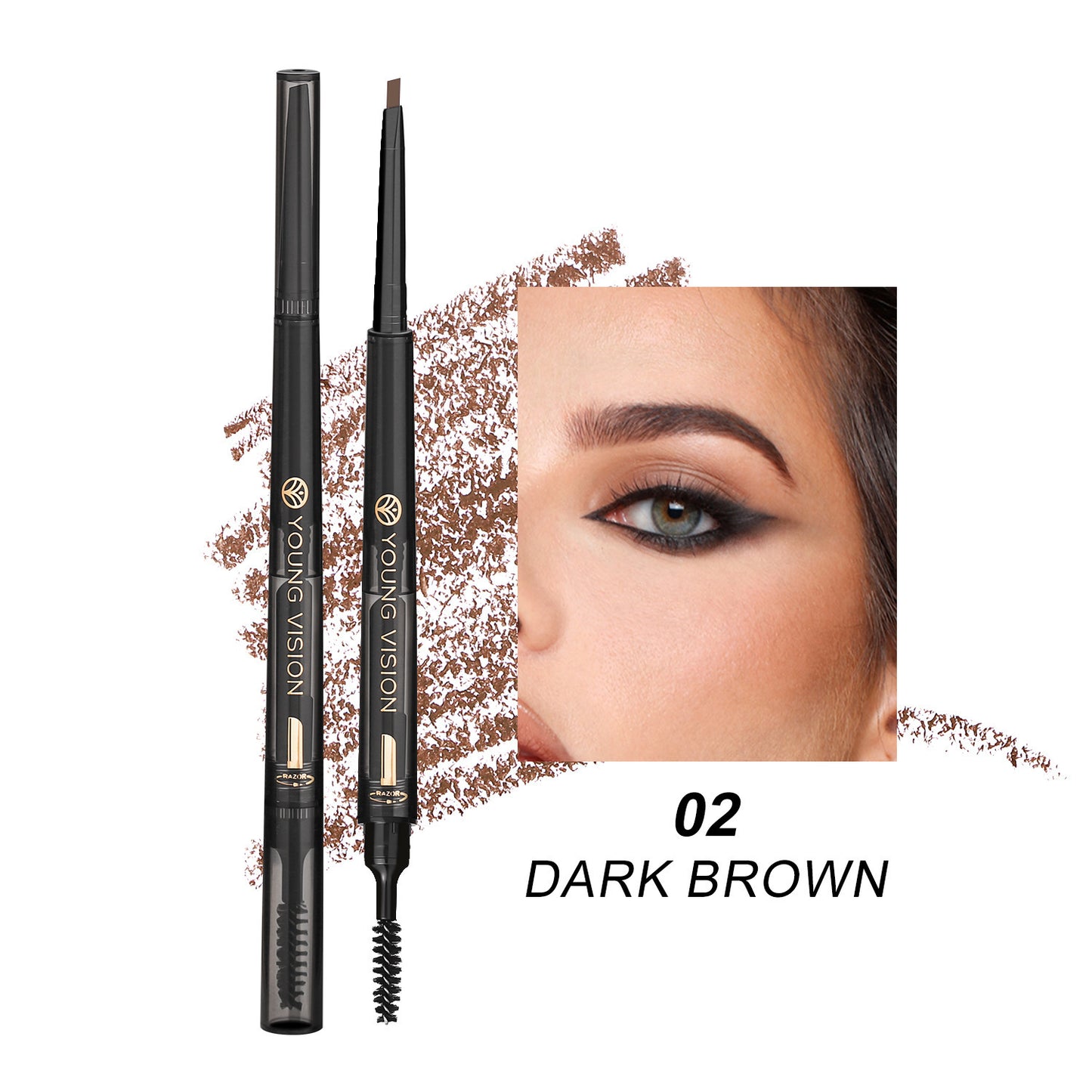 Three In One Eyebrow Pencil Waterproof Smear-proof